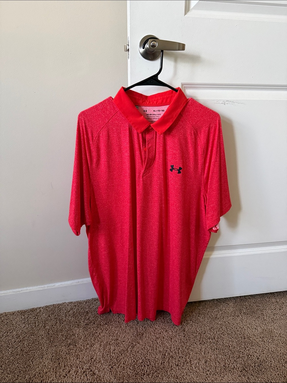 Under Armour Bright Red Performance Polo golf
